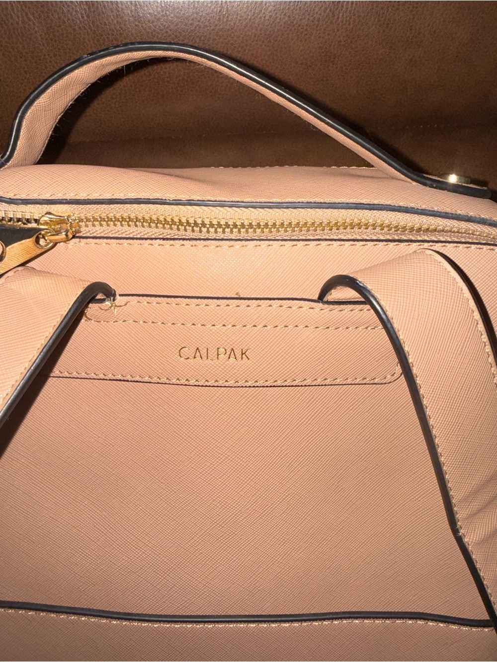 Calpak Kaya 15” Laptop Backpack with Gold-tone Hardware and Woven Trim - Picture 4 of 10